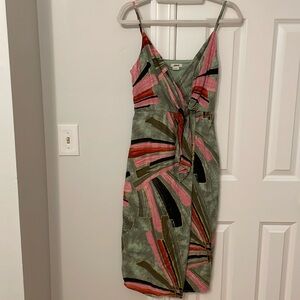 Jason Wu Tropical Linen Faux Wrap Dress- Size 4